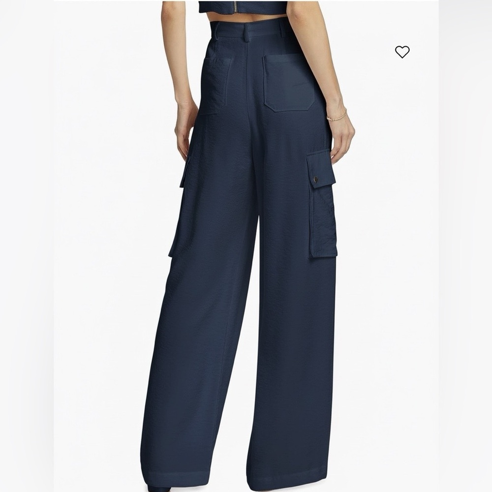 NWT Ramy Brook Emil SNavy Cargo Wide-Leg Pant Sz 4 Cosette Vest Top Sz Small - Picture 9 of 14
